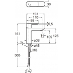 Roca Cala A5A326EC00 面盆龍頭：38mm纖薄壺身、省水節能、110mm出水口距離